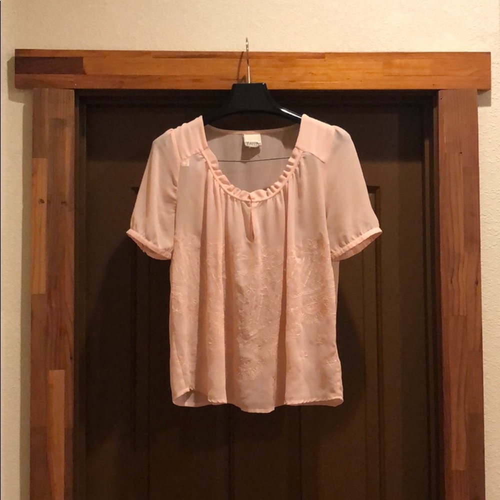 Urban outfitters sheer embroidered blouse